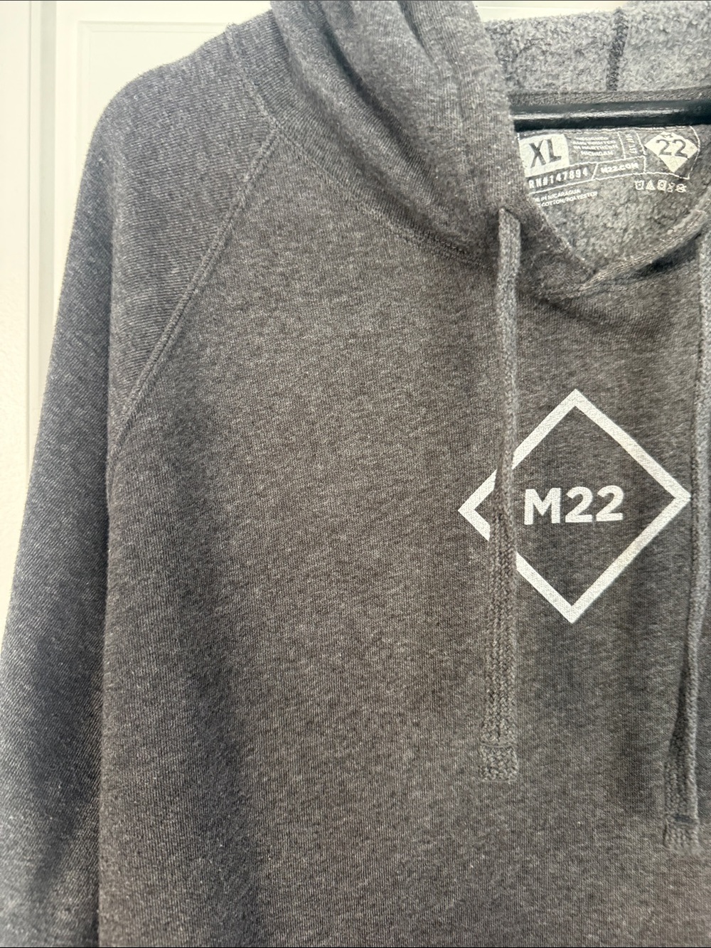 M22 Hoodie Sweatshirt - Charcoal Gray XL - Picture 4 of 11